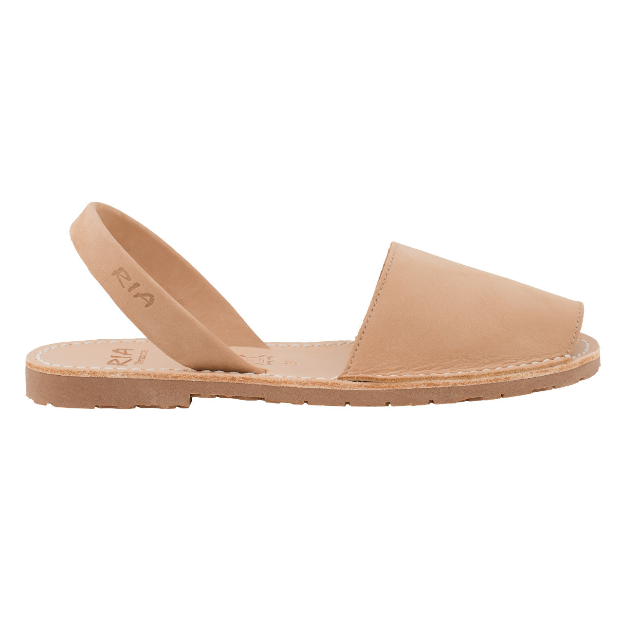 Avarcas Damensandalen in Beige mit Karamell Sohle