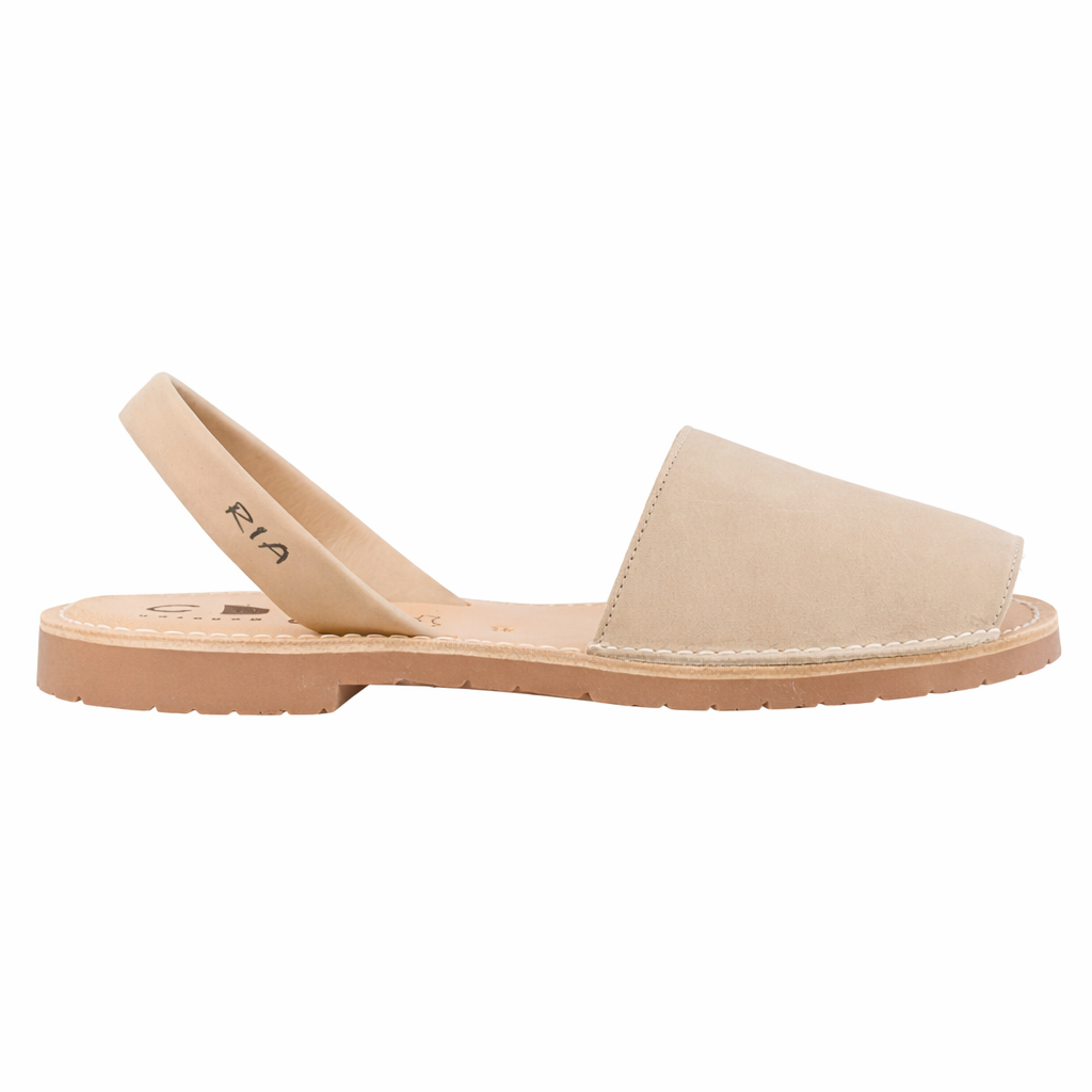 Beige Avarcas Sandalen von RIA Menorca für Damen in Beige mit Karamellsohle