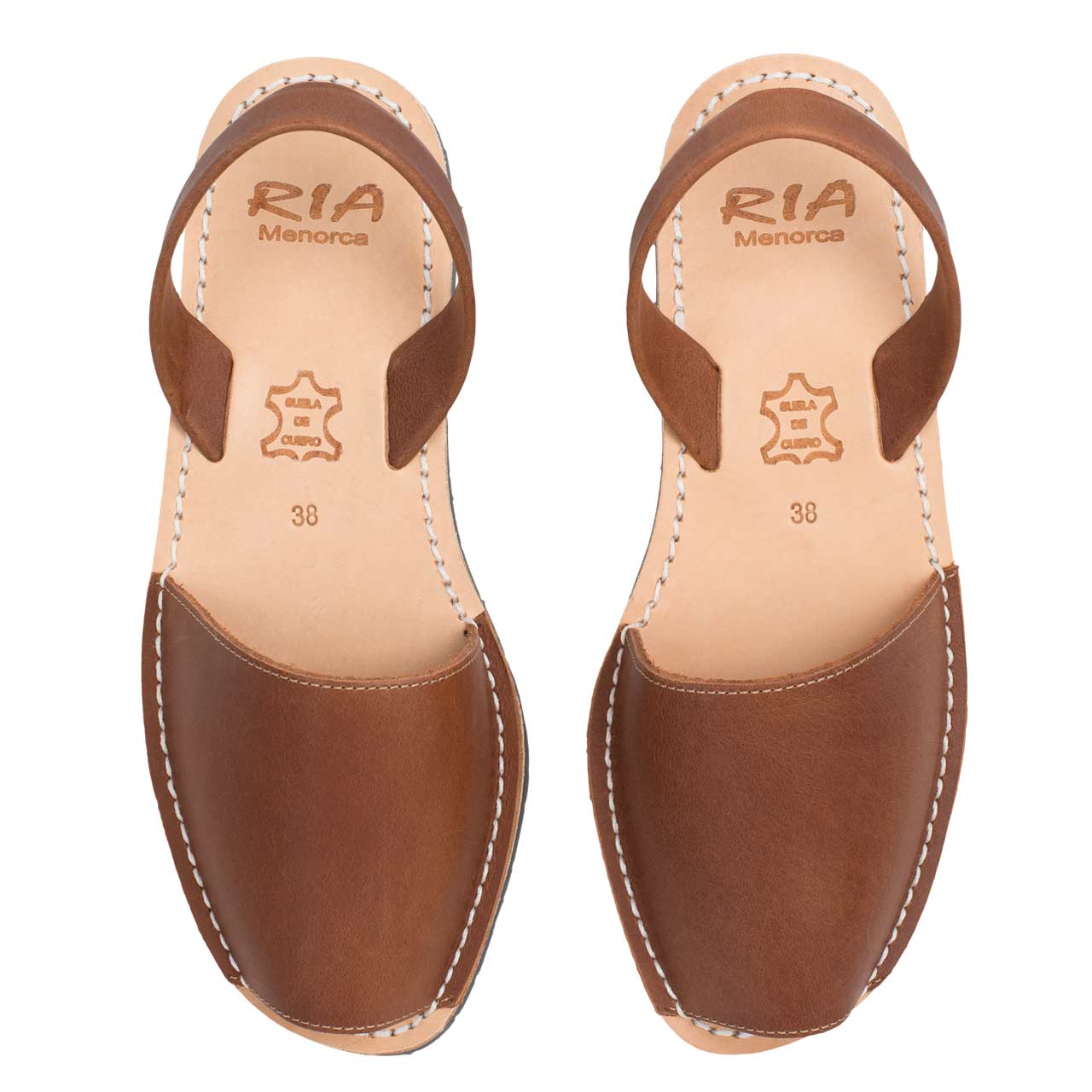 Avarcas de Menorca Damensandalen aus Spanien in Braun