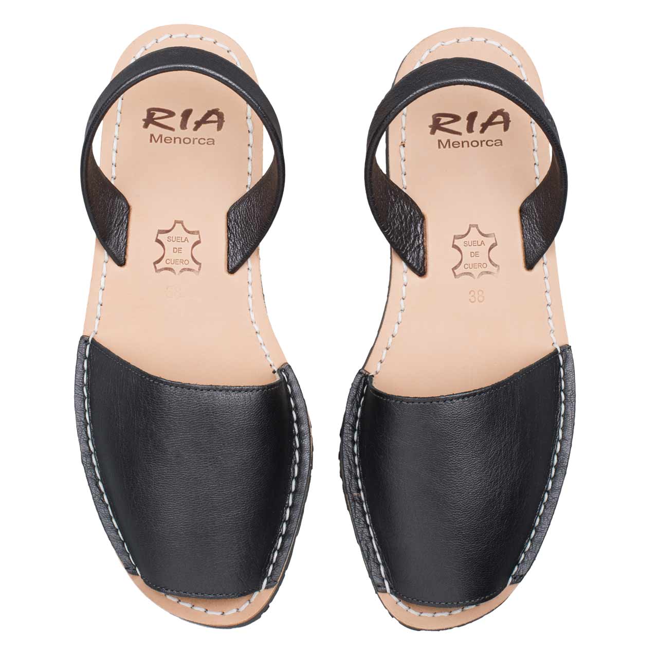 Antrhrazit Avarcas Menorquina Damensandalen aus Spanien handmade von RIA Menorca