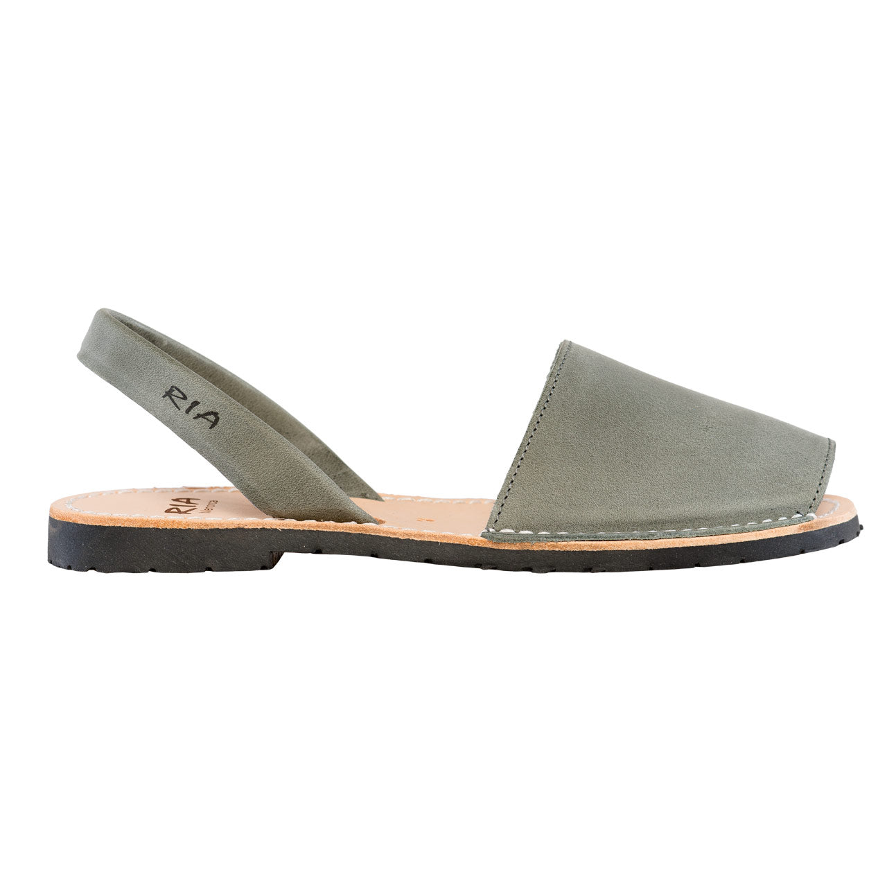 Avarca Sandale in Grau mit schwarzer Sohe