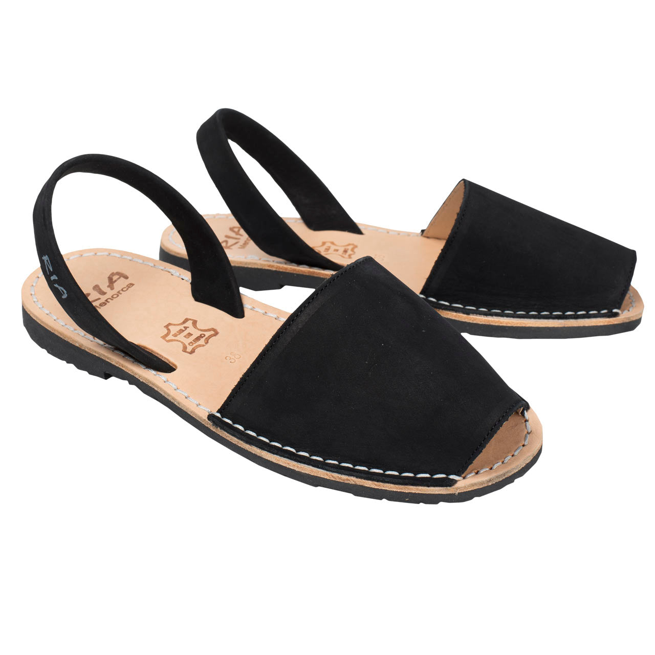 Klassische Avarcas Sandalen für Damen in Schwarz 