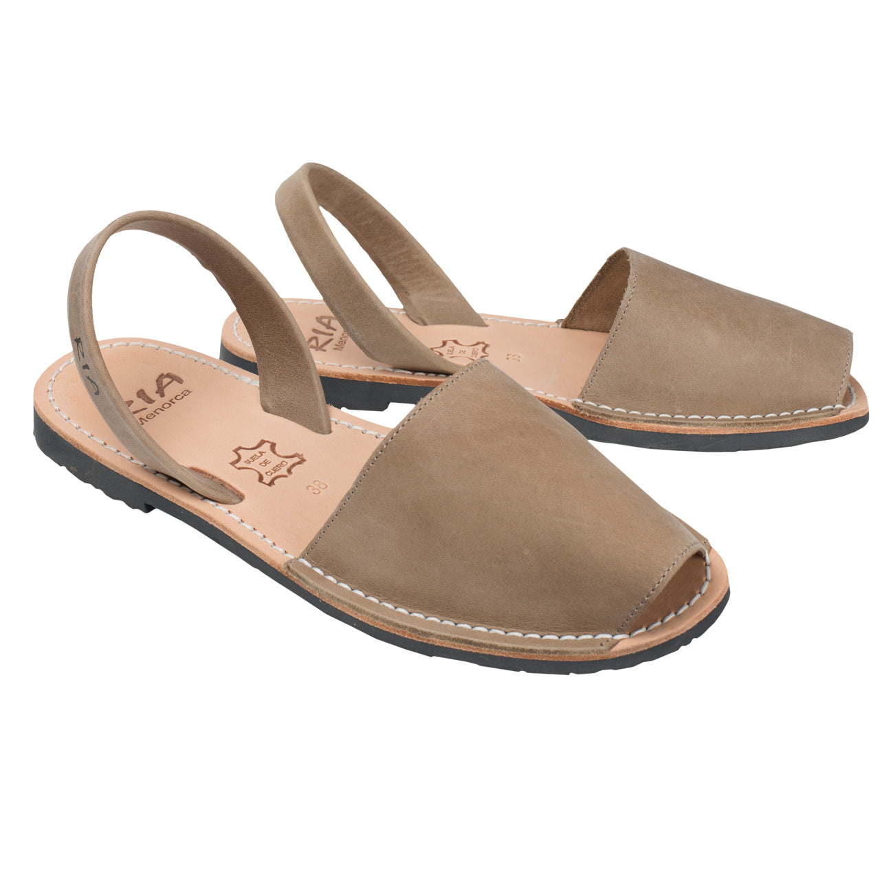 Original Sandalen Avarcas aus Spanien in Graubraun