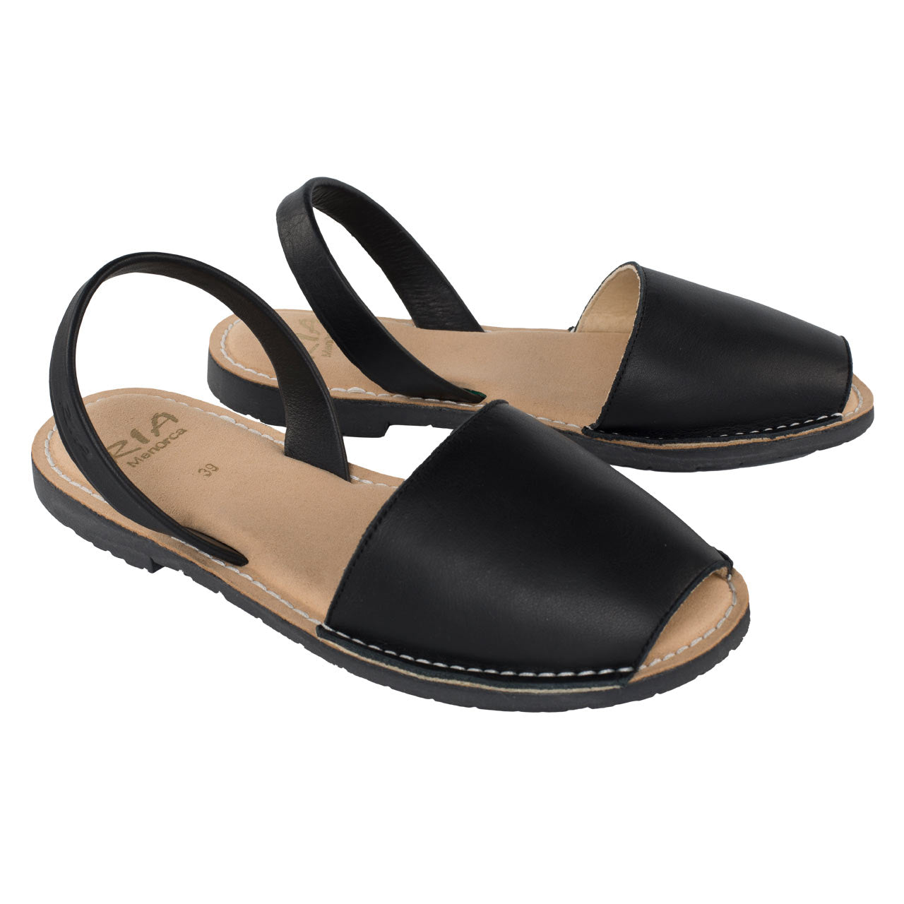 Original Avarcas Komfort Sandalen von Ria Menorca für Damen in Schwarz