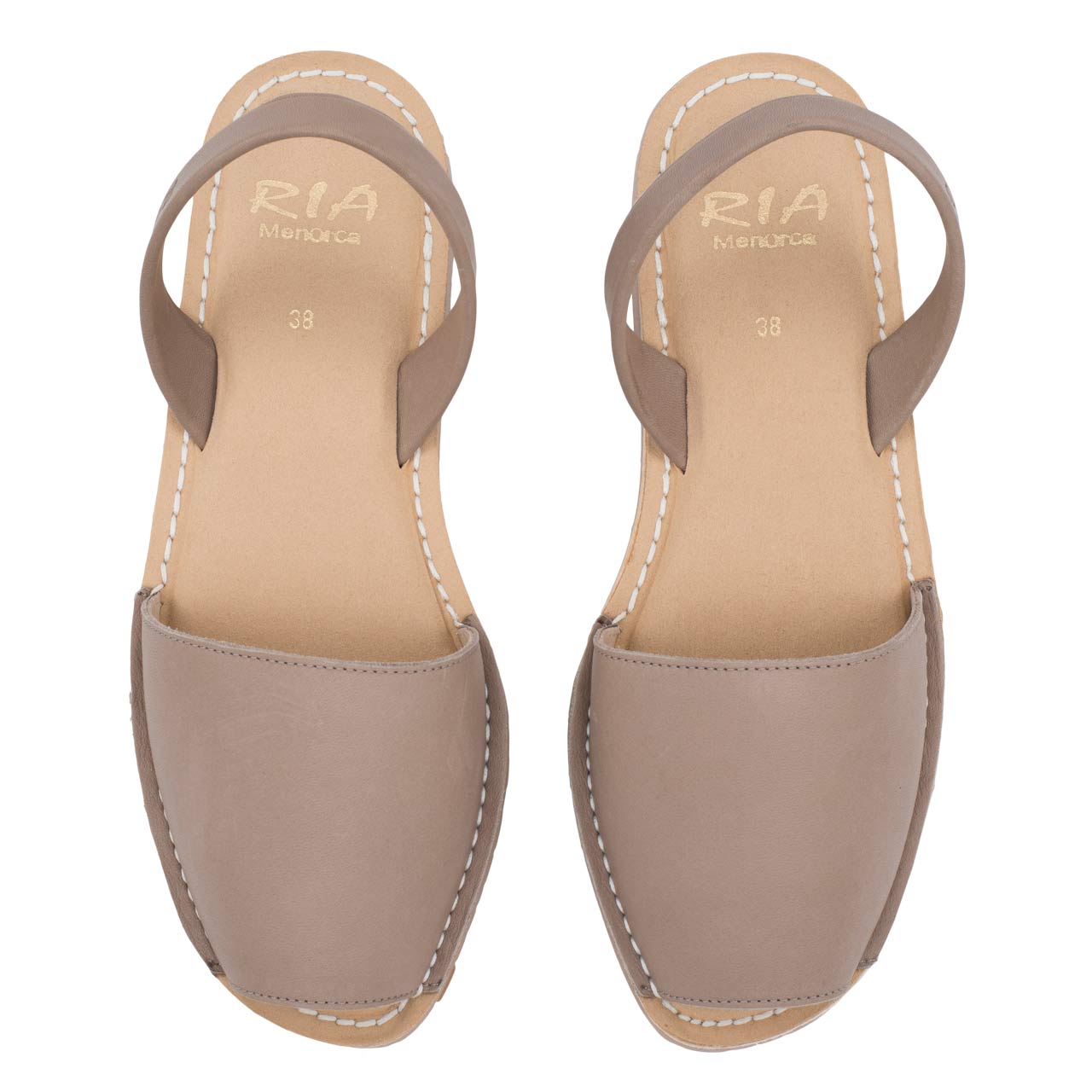 Original Sandalen Avarcas Comfort in Graubraun aus Spanien mit Gelsohle