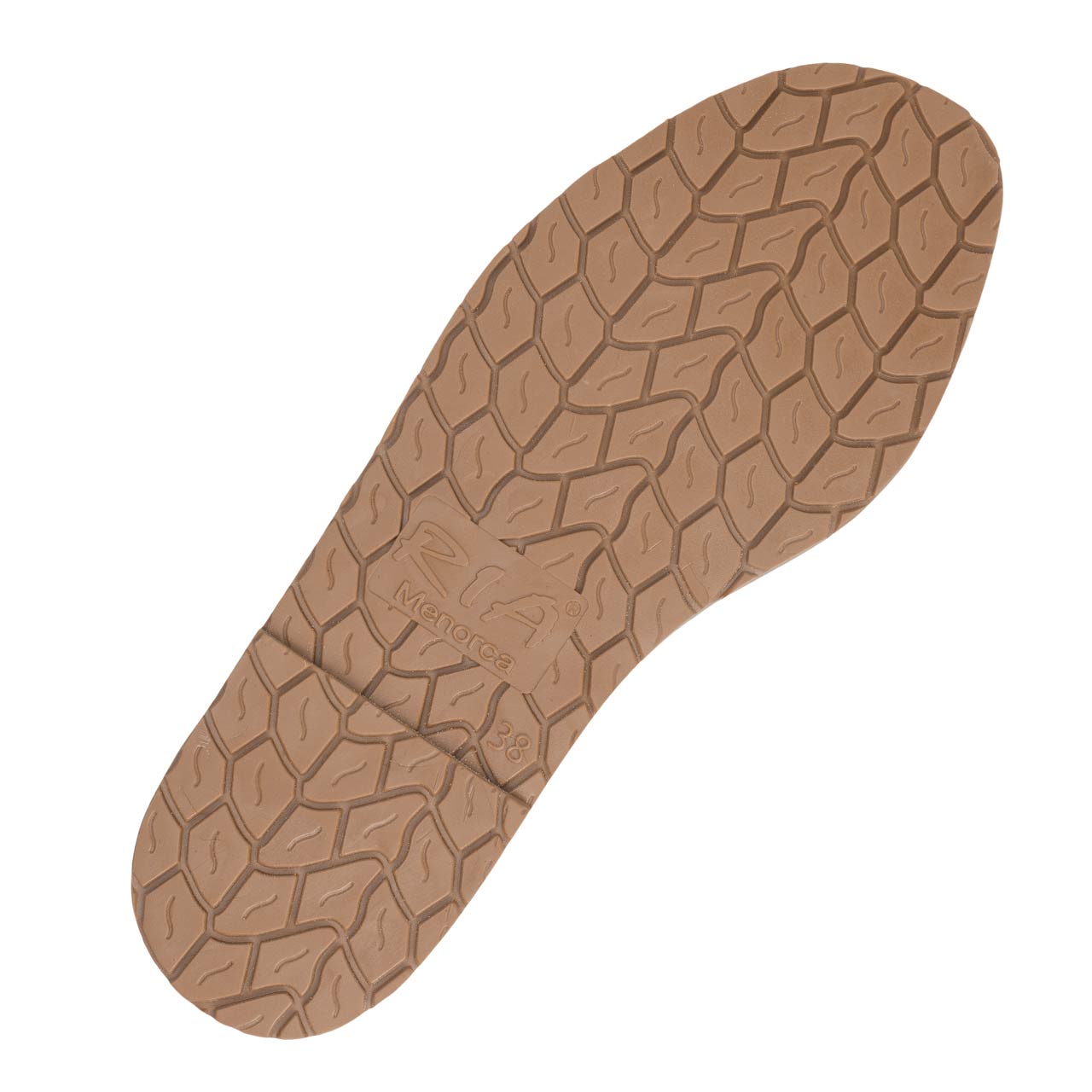 Karamell-Sohle von RIA Menorca Avarcas Sandalen mit Reifenprofil aus Spanien