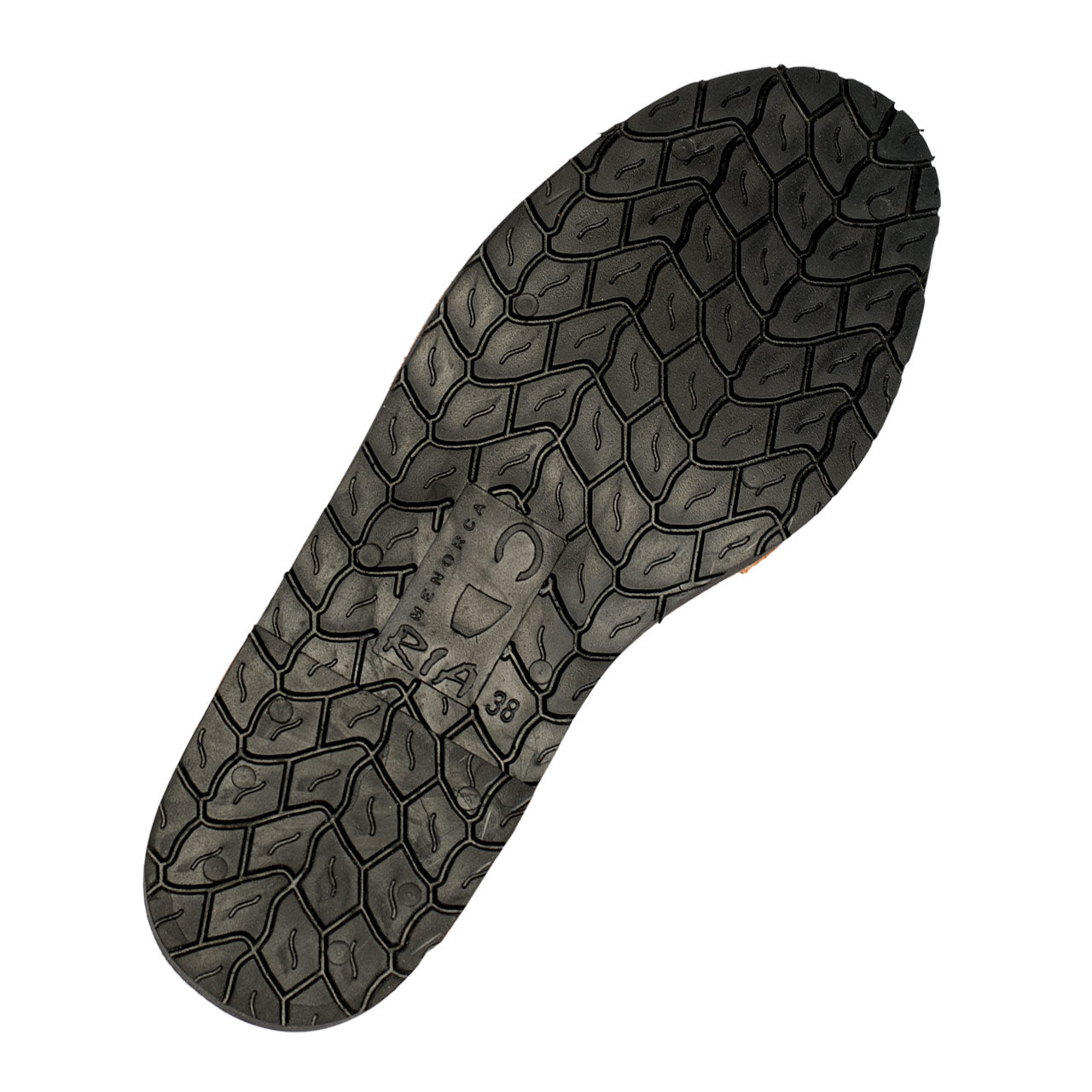 Sohle Avarcas Damensandale mit Reifenprofil in Schwarz