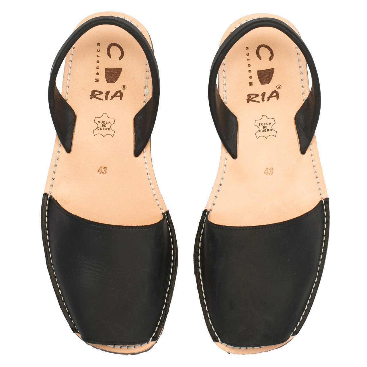 Original RIA Menorca Avarcas für Herren in Schwarz