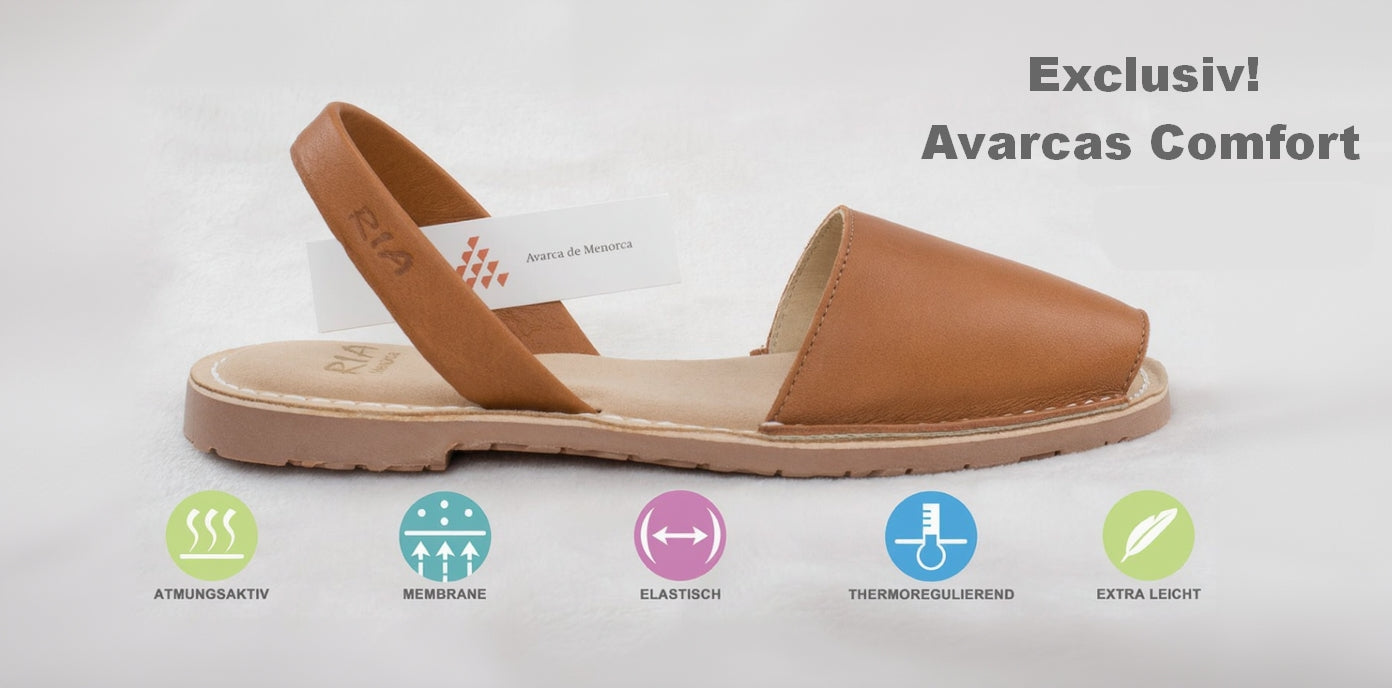 Komfort Sandalen Avarcas Comfort in der Avarcaria handmade von RIA Mernorca
