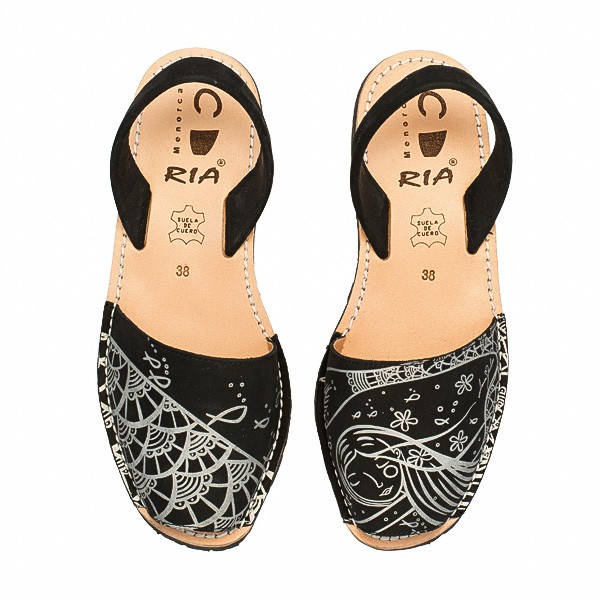 Damen Avarca Sandale mit Meerjungfrau von oben.